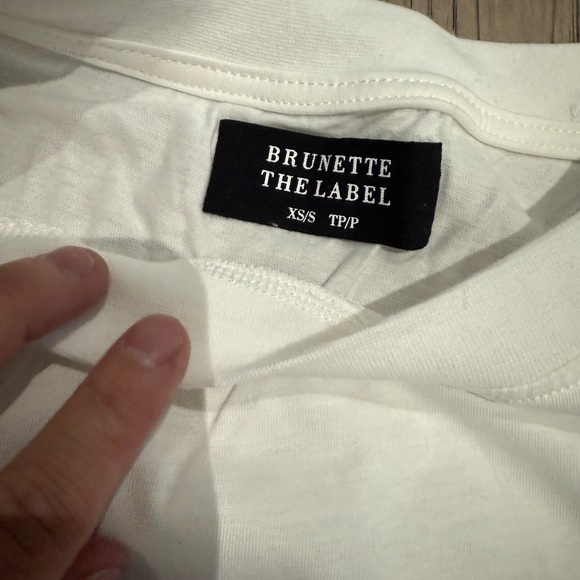 Brunette The Label White Classic Tee XS/S - Picture 3 of 3